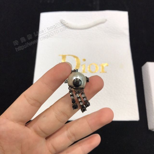 DIOR飾品 迪奧古銅黑鑽耳釘 耳環  zgbq1086